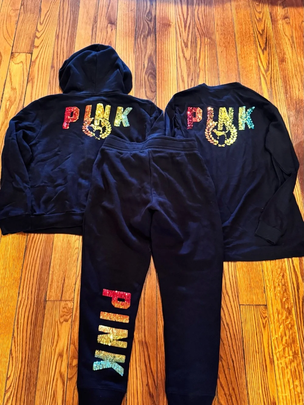 PINK Victoriaβs Secret Rainbow Bling 3 Piece Set - Picture 4 of 12